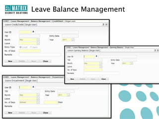 Leave Balance Management
 