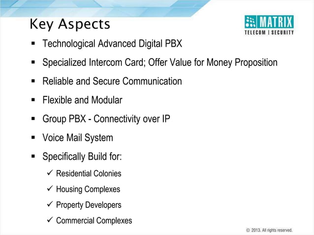 Matrix Telecom Solutions: ETERNITY - Building Intercom Solution | PPTX ...