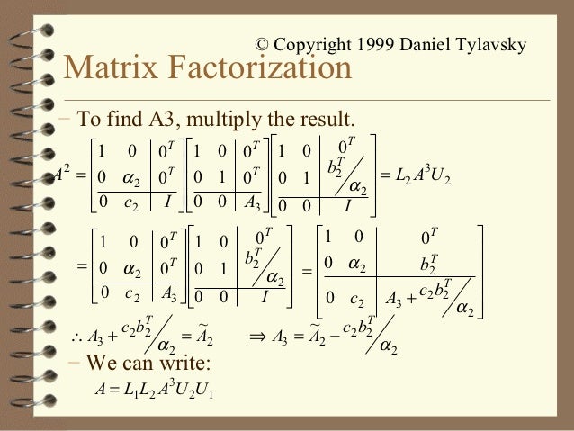 Matrix factorization