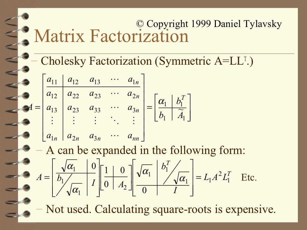 Matrix factorization