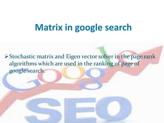 Matrix in software engineering | PPTX