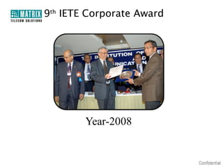 9th IETE Corporate Award

 