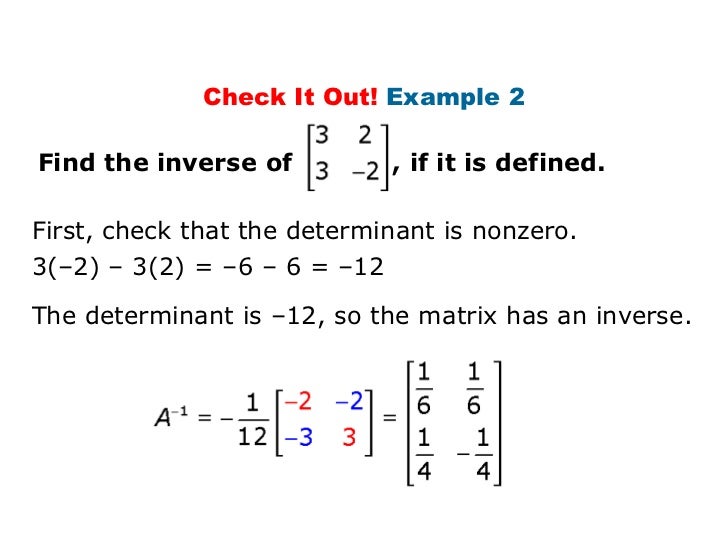 example inverse multiplicative Matrix inverse example inverse multiplicative Matrix inverse
