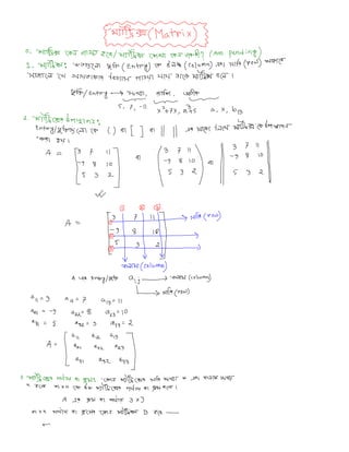 HSC Algebra Lec 01 Matrix
