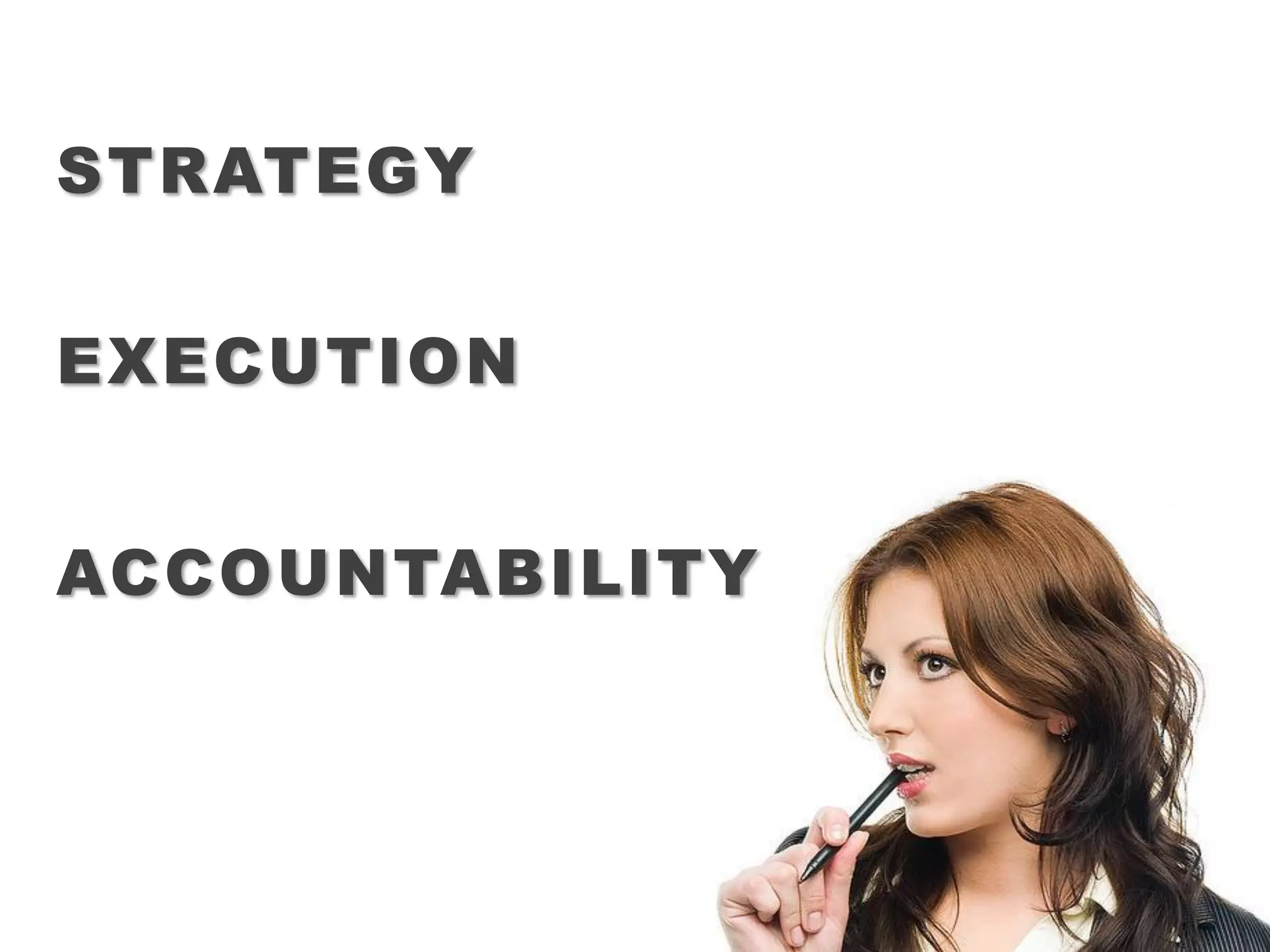 STRATEGY
EXECUTION
ACCOUNTABILITY
