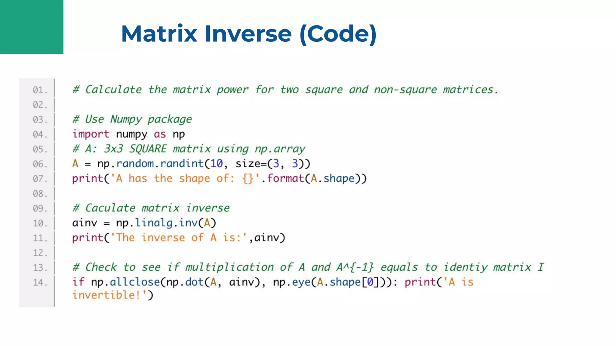 Matrix operations in practice using python | PDF