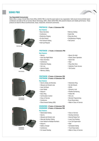 Matrix pbx products catalogue