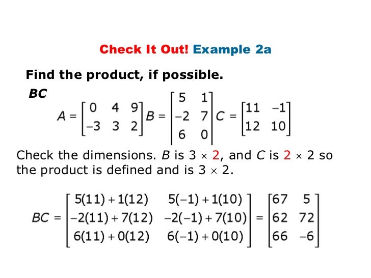 How To Find The Product Of A Matrix