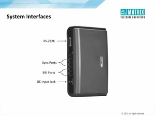 Matrix Telecom Solutions: SIMADO GBR - Fixed GSM/3G to ISDN BRI Gateway ...