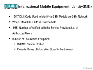 Matrix Telecom Solutions: SIMADO GFX11 - FCT | PPT