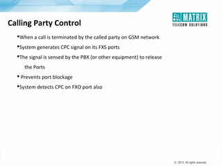 Matrix Telecom Solutions: SIMADO GFXD1111S - FCT | PPT