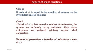 P R O B L E M S
System of linear equations
4/10/2023 24
 