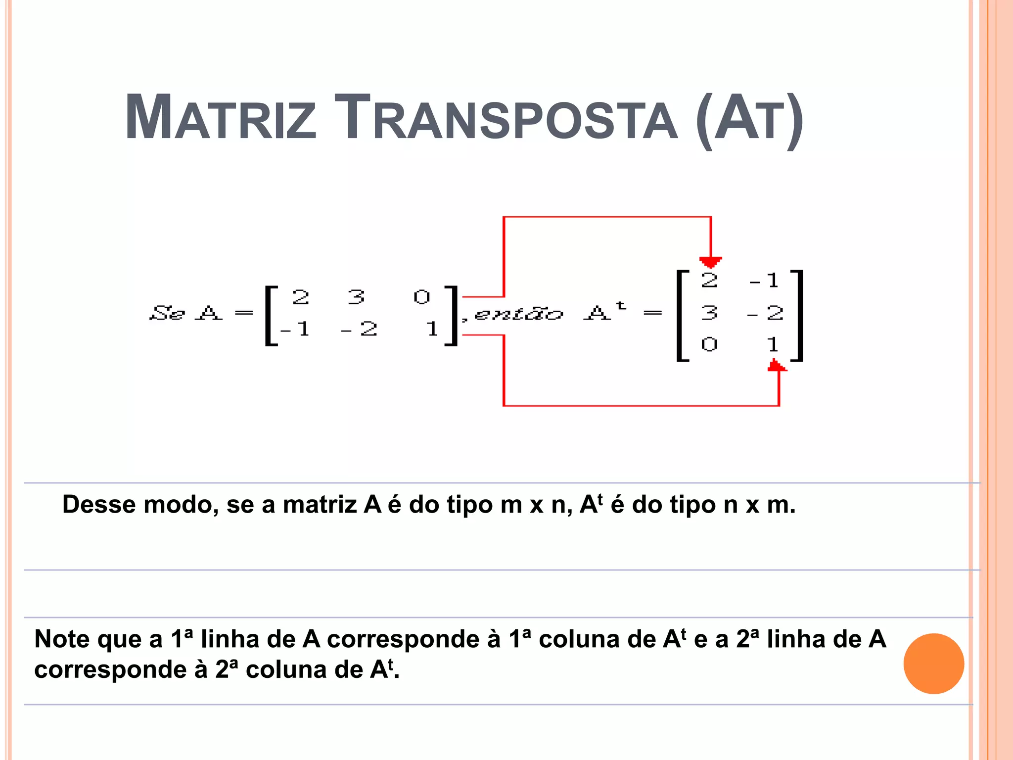 Matriz Transposta (At)