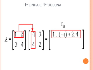 1ª linha e 1ª coluna 