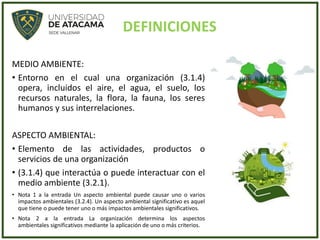 Identificación y Evaluación de Aspectos e Impactos Ambientales según ...