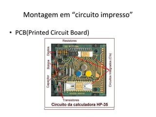Montagem em “circuito impresso” PCB(Printed Circuit Board) 