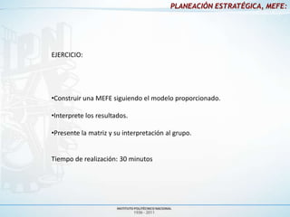 Mefe Matriz de evaluación de factores externos | PPTX