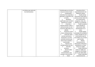 Matriz de  ingles 2