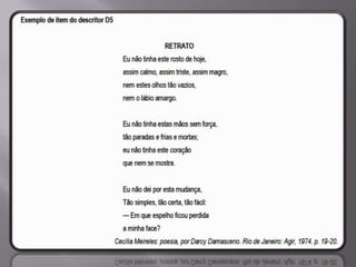 Matriz Comentada de Língua Portuguesa SPAECE