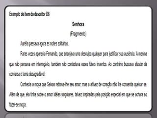 Matriz Comentada de Língua Portuguesa SPAECE