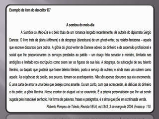 Matriz Comentada de Língua Portuguesa SPAECE