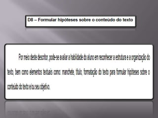 Matriz Comentada de Língua Portuguesa SPAECE