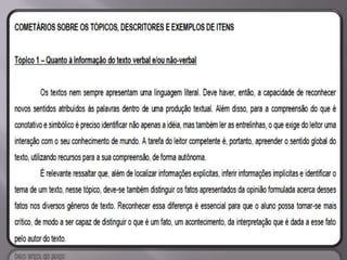 Matriz Comentada de Língua Portuguesa SPAECE