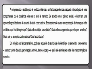 Matriz Comentada de Língua Portuguesa SPAECE