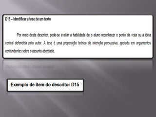 Matriz Comentada de Língua Portuguesa SPAECE