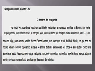 Matriz Comentada de Língua Portuguesa SPAECE