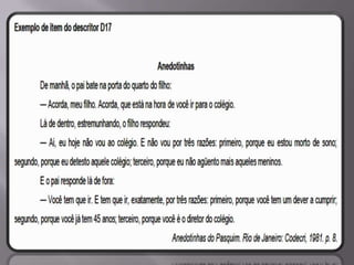 Matriz Comentada de Língua Portuguesa SPAECE