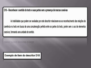 Matriz Comentada de Língua Portuguesa SPAECE