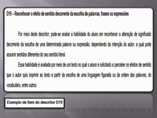 Matriz Comentada de Língua Portuguesa SPAECE