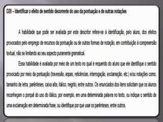 Matriz Comentada de Língua Portuguesa SPAECE