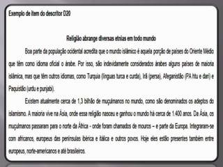 Matriz Comentada de Língua Portuguesa SPAECE