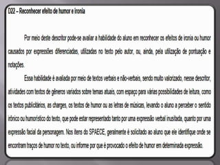 Matriz Comentada de Língua Portuguesa SPAECE