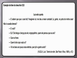 Matriz Comentada de Língua Portuguesa SPAECE