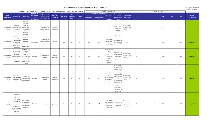 Matriz de riesgos