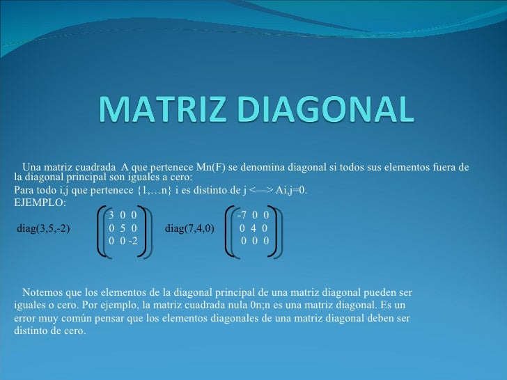 Matriz diagonal