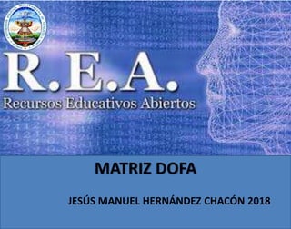MATRIZ DOFA
JESÚS MANUEL HERNÁNDEZ CHACÓN 2018
 