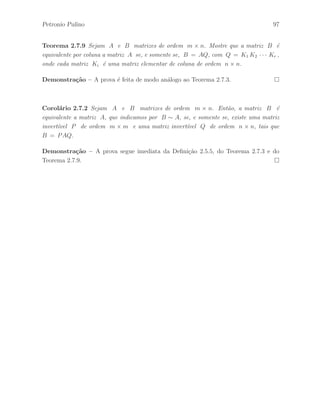 , para 
 = 1, · · · , q e  