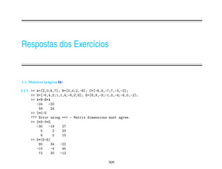 Matrizes e sistemas lineares