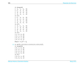Matrizes e sistemas lineares