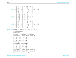 Matrizes e sistemas lineares