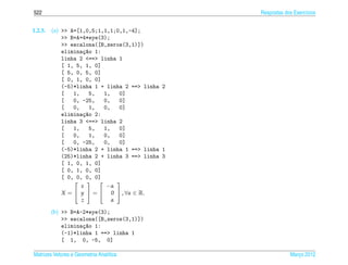Matrizes e sistemas lineares