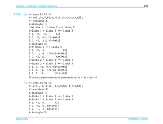 Matrizes e sistemas lineares