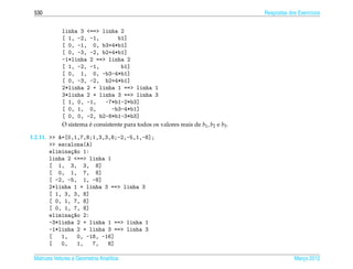 Matrizes e sistemas lineares