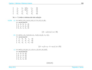 Matrizes e sistemas lineares