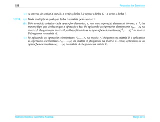 Matrizes e sistemas lineares