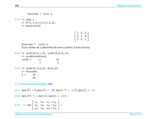 Matrizes e sistemas lineares